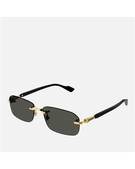 gucci vintage metal rectangle sunglasses